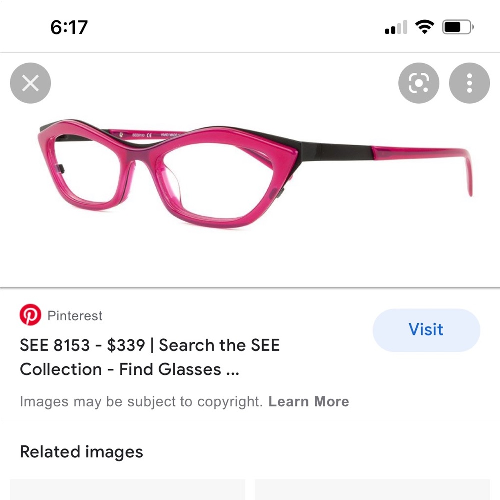 See Hot Pink Matte Glasses Frames 8153